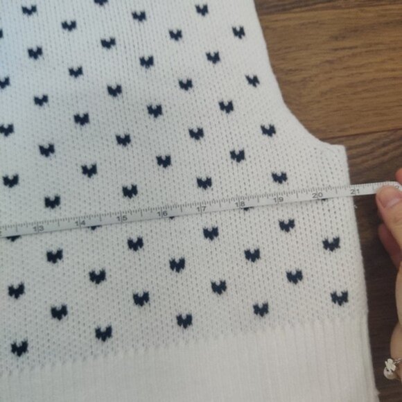 Free People Easy Street White Black Knit Vest NWOT-  XS - Picture 8 of 9